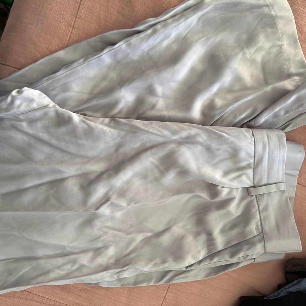 H&M taupe satin pant